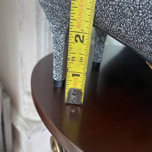 NWOT Buffalo Silver Lurex Fabric thigh High Over-the-knee stiletto heel boot - Picture 11 of 11